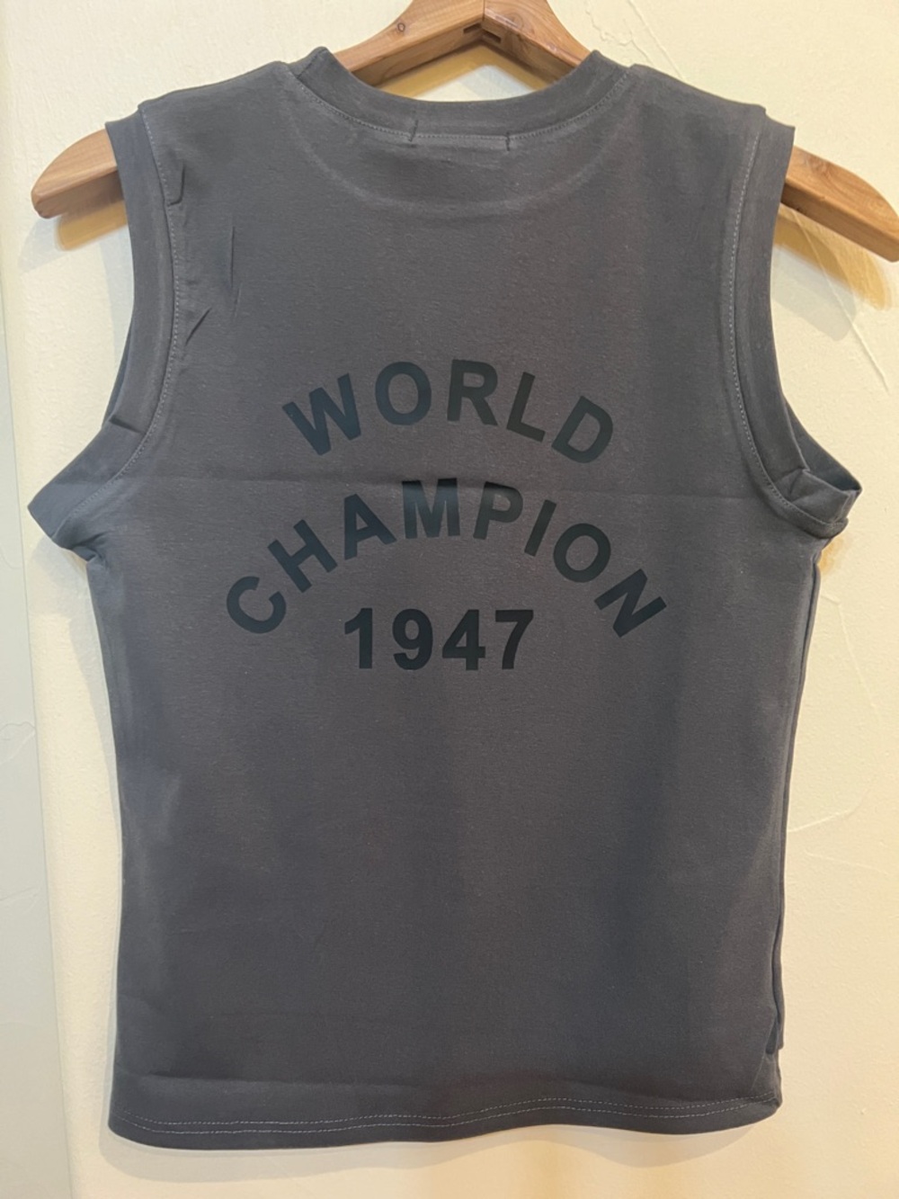 Dior Charcoal Grey J'ADORE DIOR Sleeveless Tank top shirt vintage nwt rare M - Picture 3 of 4